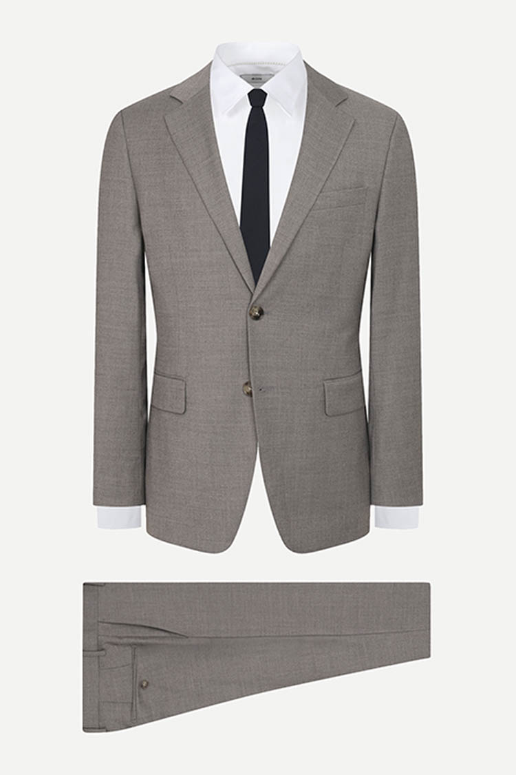 [공식몰] 울 혼방 스트레치 슈트 베이지