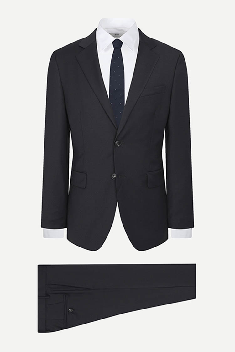 [공식몰] 울 혼방 스트레치 슈트 네이비