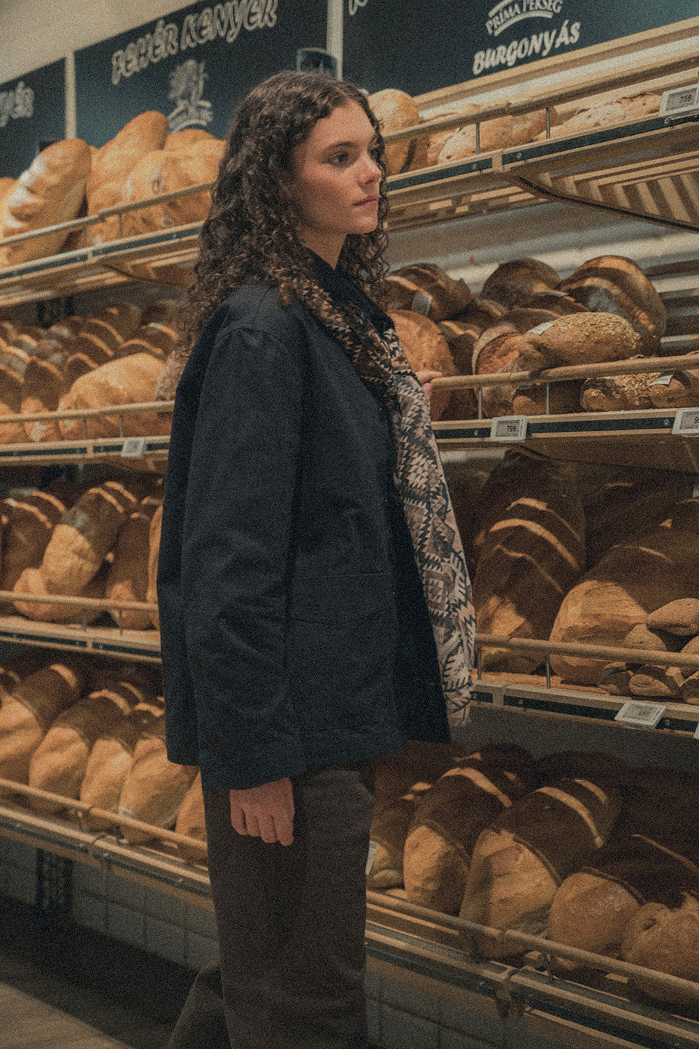 [공식몰] 코듀로이 배색 카라 점퍼 네이비