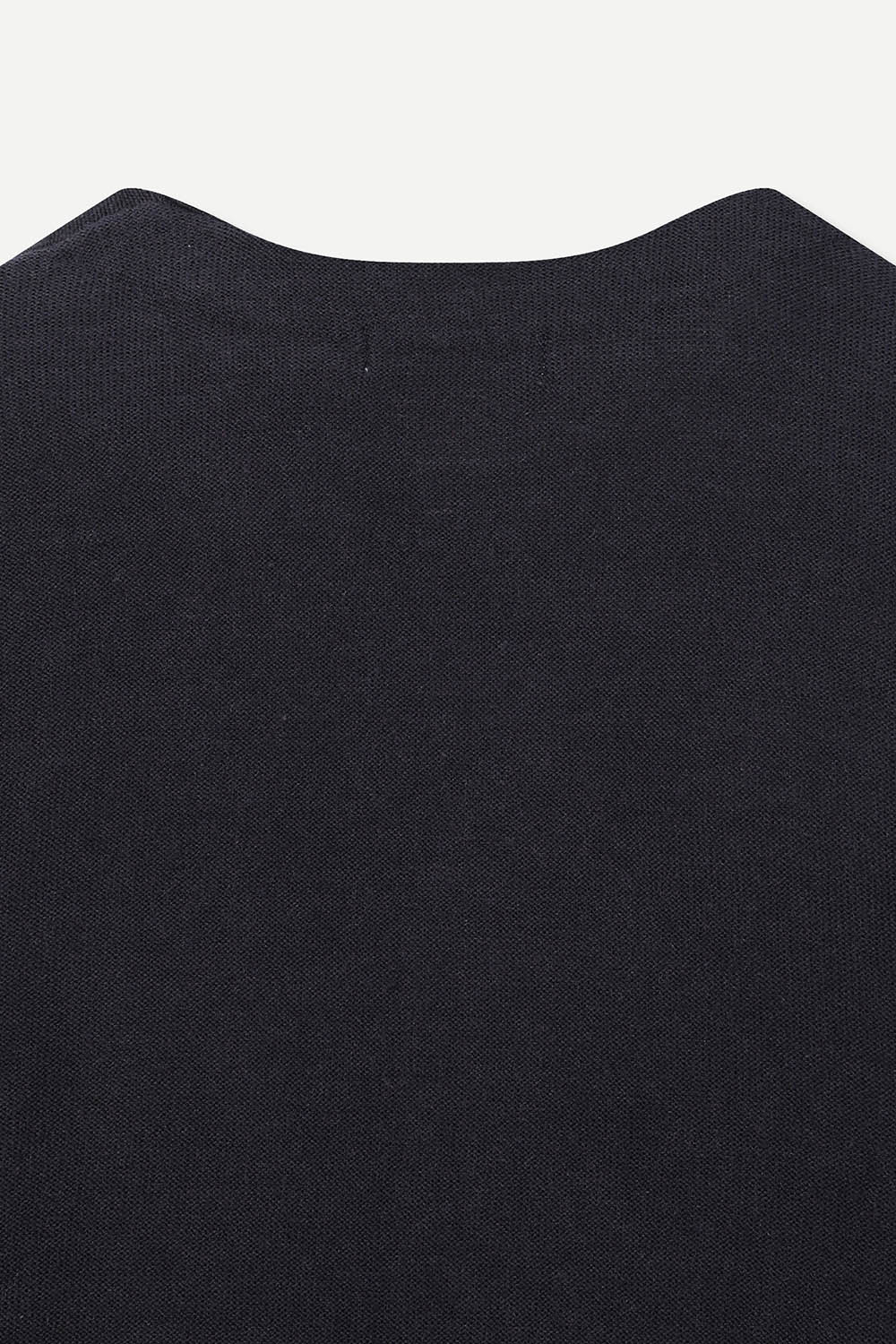 울 혼방 자카드 자수 가디건 네이비