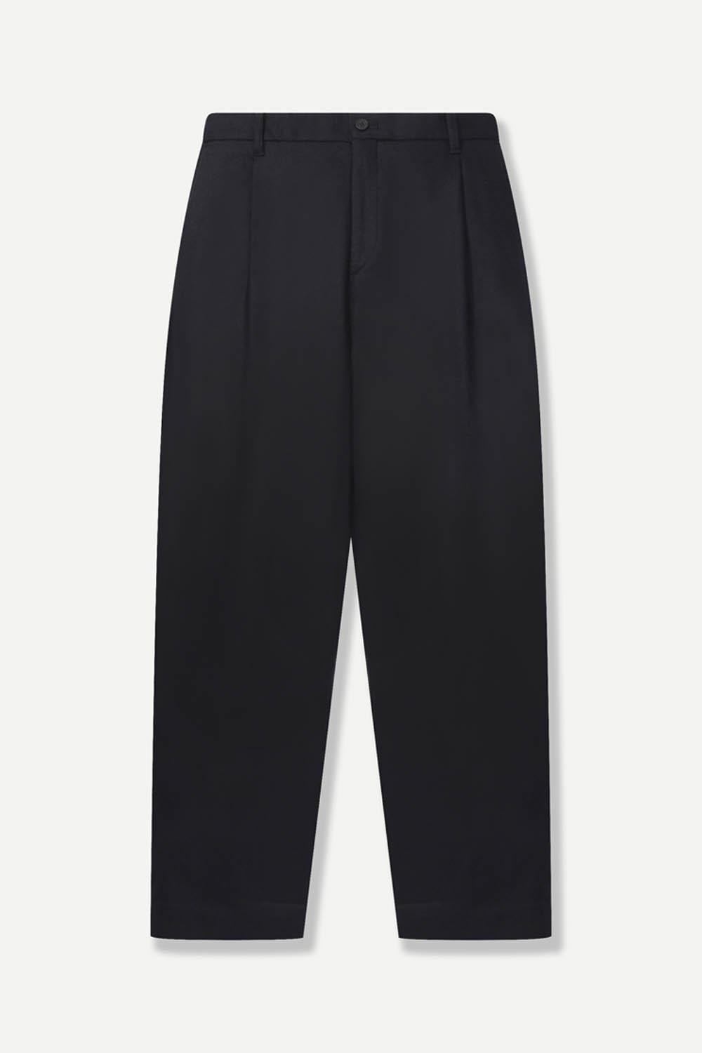 울 캐시미어 원턱 팬츠 다크 네이비