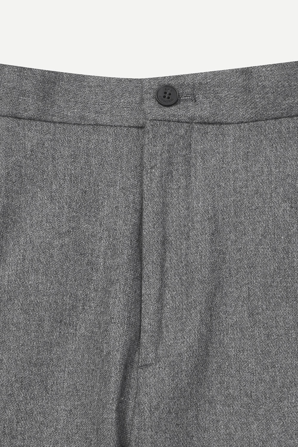 FORTEX 멜란지 울 캐시미어 오버핏 팬츠 그레이