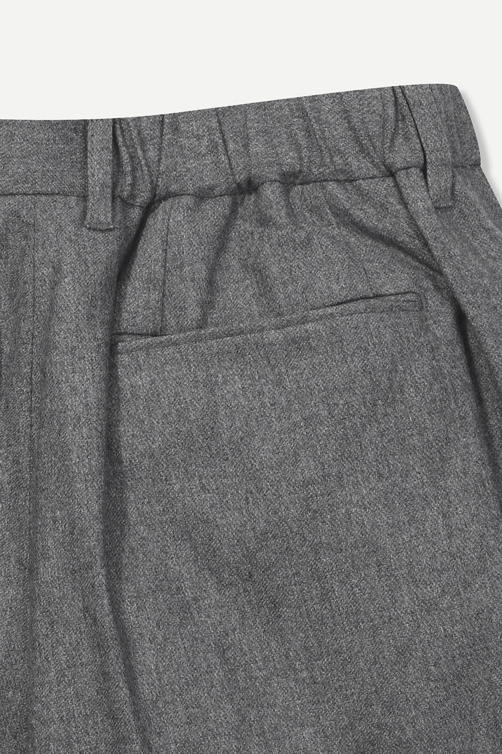 FORTEX 멜란지 울 캐시미어 오버핏 팬츠 그레이