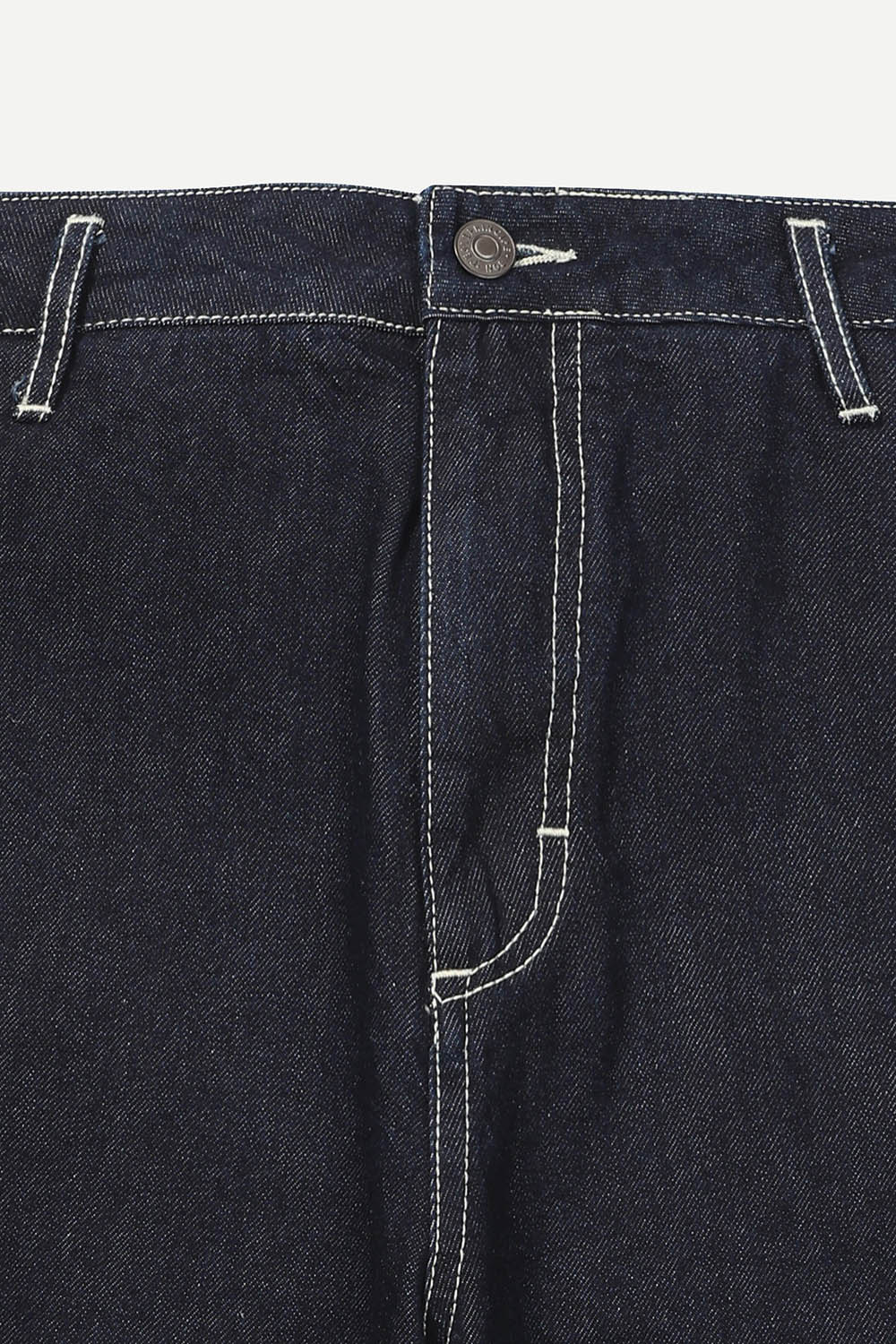 세미오버핏 생지 워싱 데님 팬츠 블루