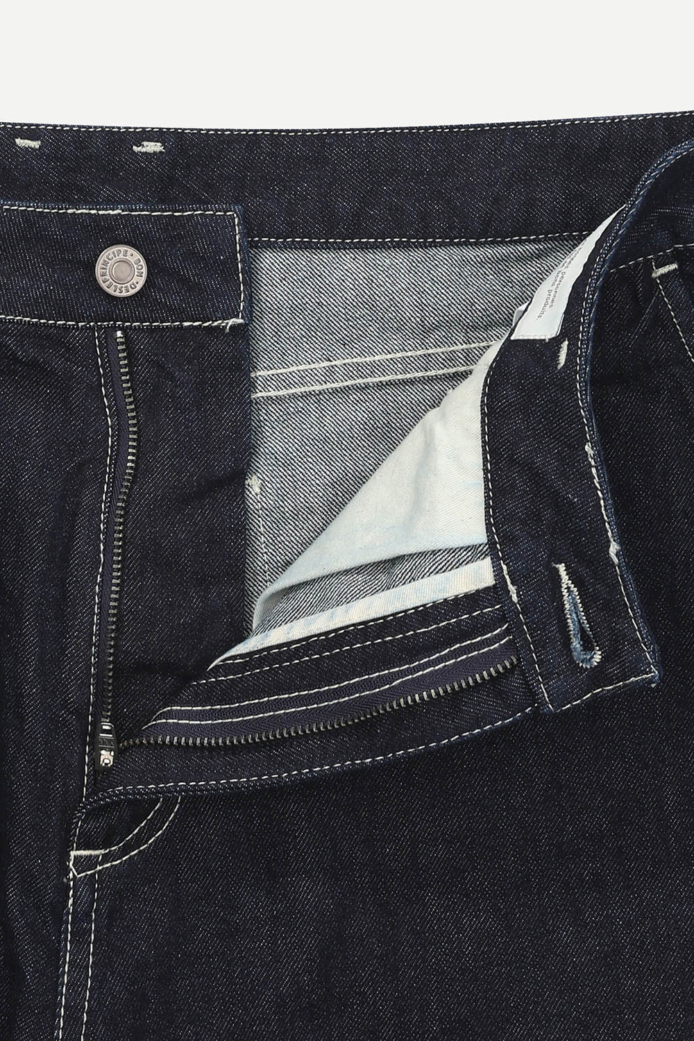 세미오버핏 생지 워싱 데님 팬츠 블루