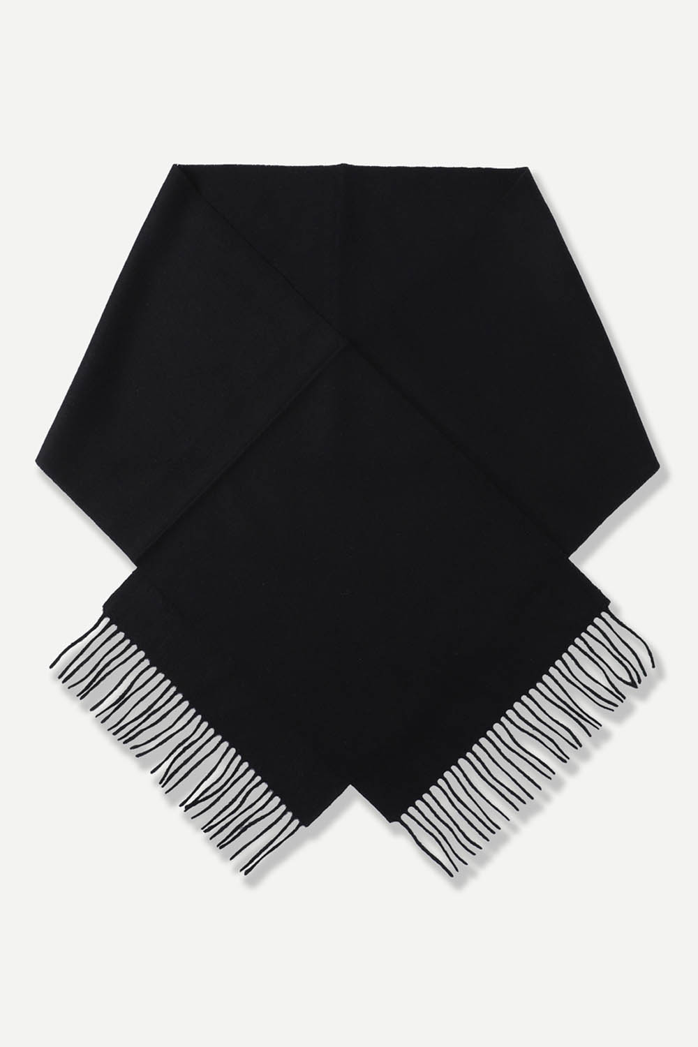 [공식몰] 울 100% 솔리드 머플러 블랙