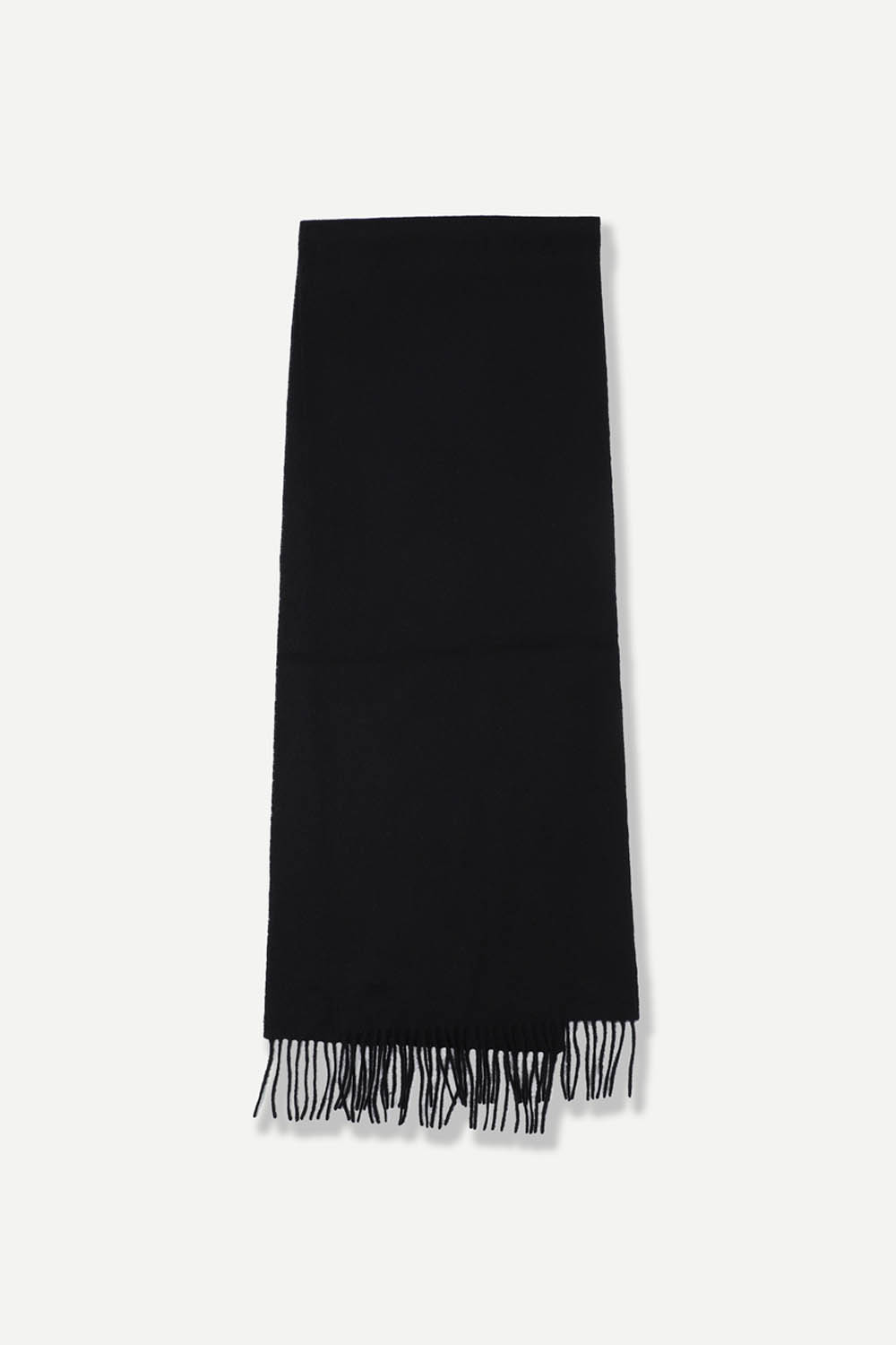 [공식몰] 울 100% 솔리드 머플러 블랙