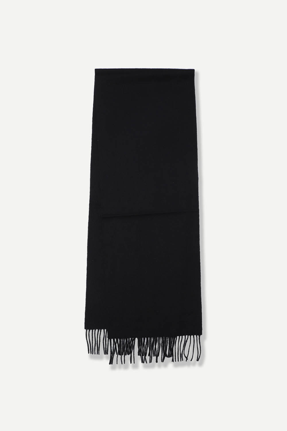 [공식몰] 울 100% 솔리드 머플러 블랙