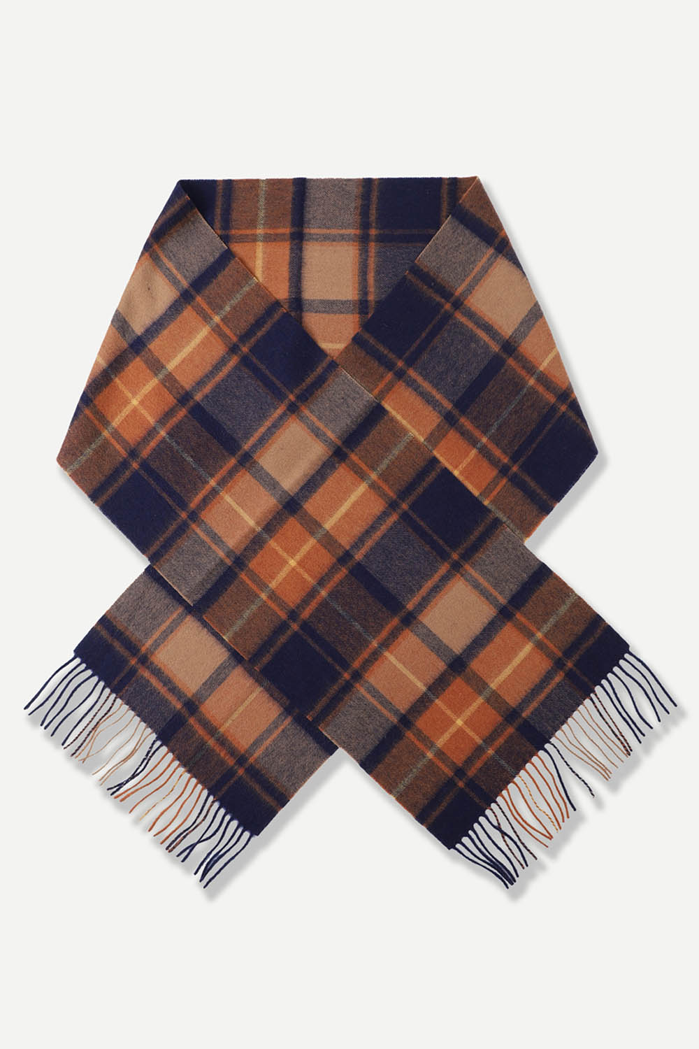 [공식몰] 울 100% 체크 머플러 옐로우