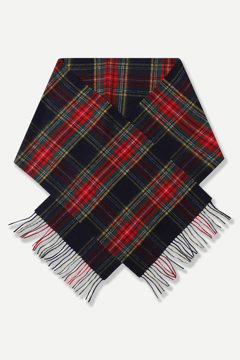 [공식몰] 울 100% 체크 머플러 네이비