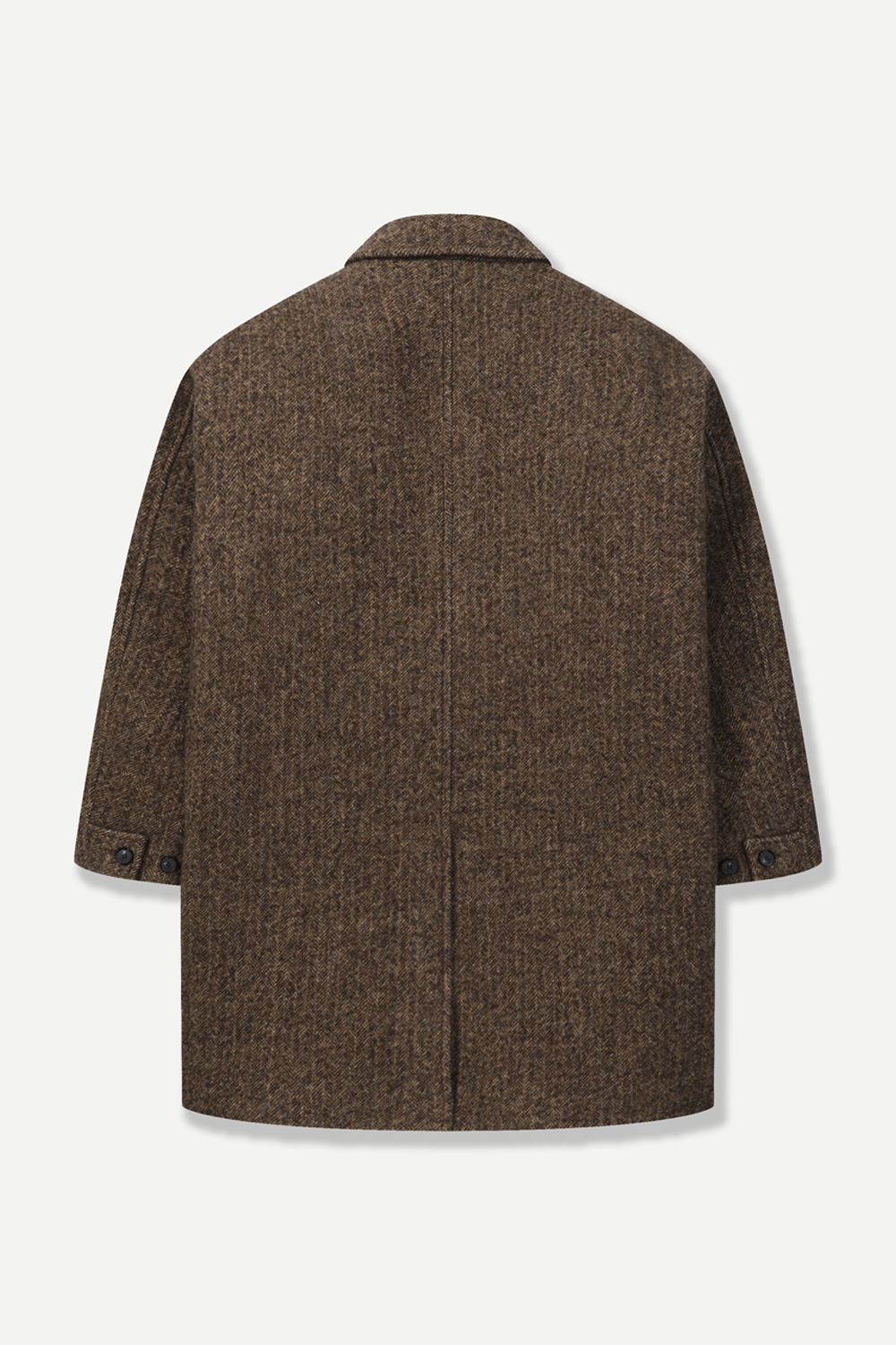 [공식몰] 울 100% 해링본 발마칸 코트 브라운