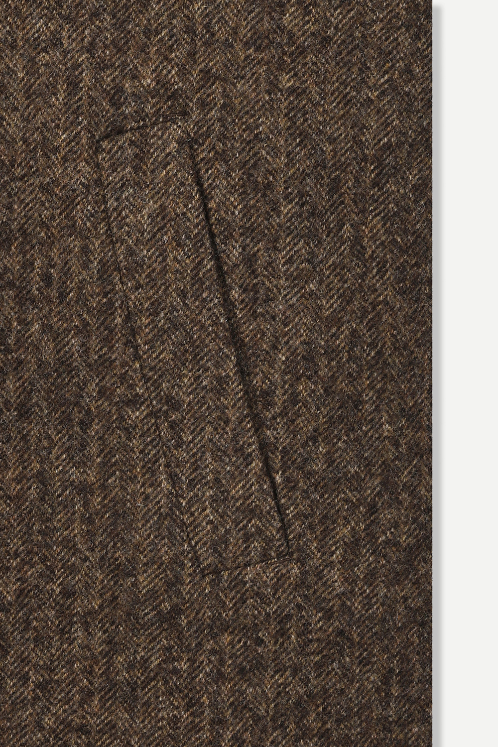 [공식몰] 울 100% 해링본 발마칸 코트 브라운