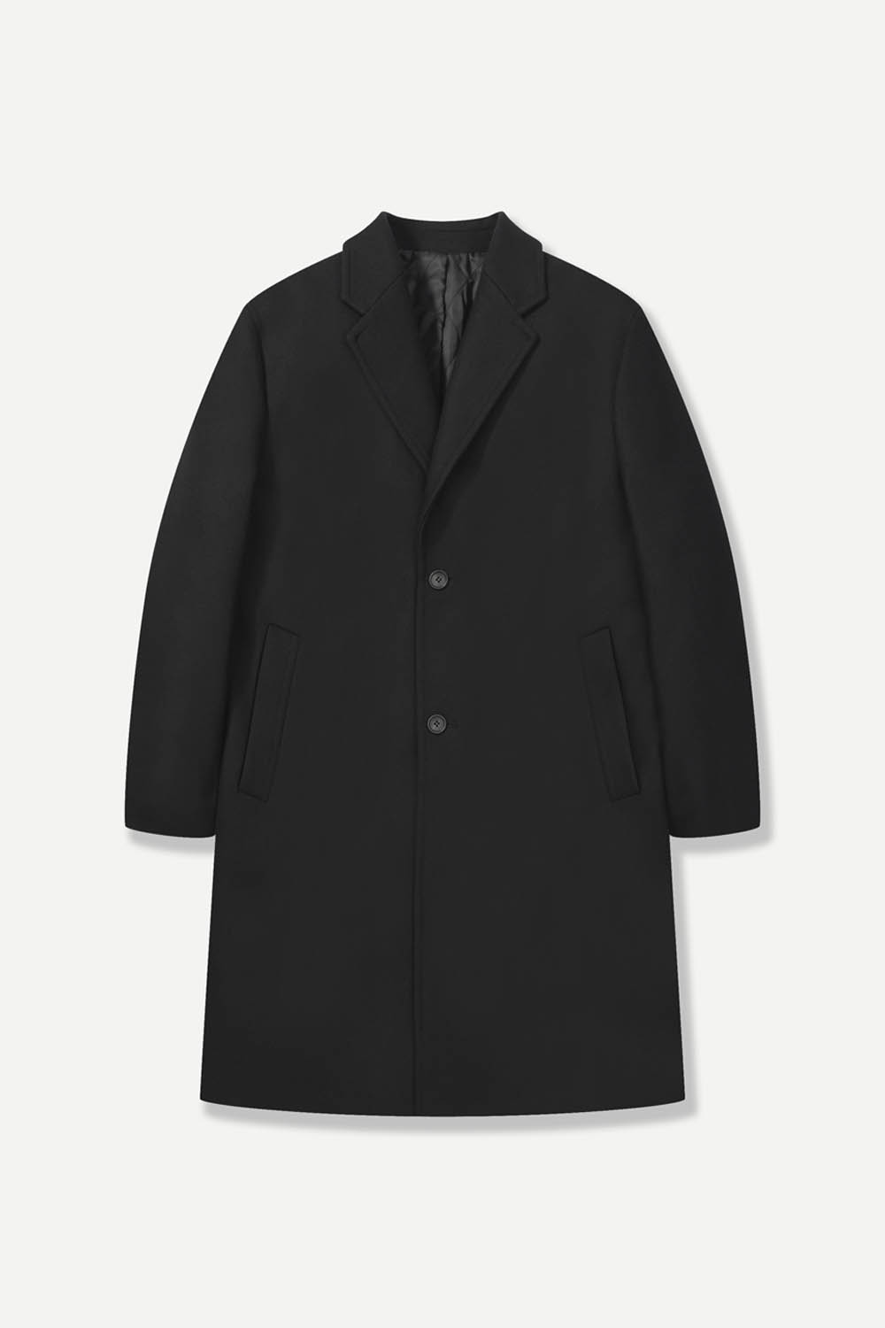 [공식몰] FORTEX 울 혼방 싱글 코트 블랙