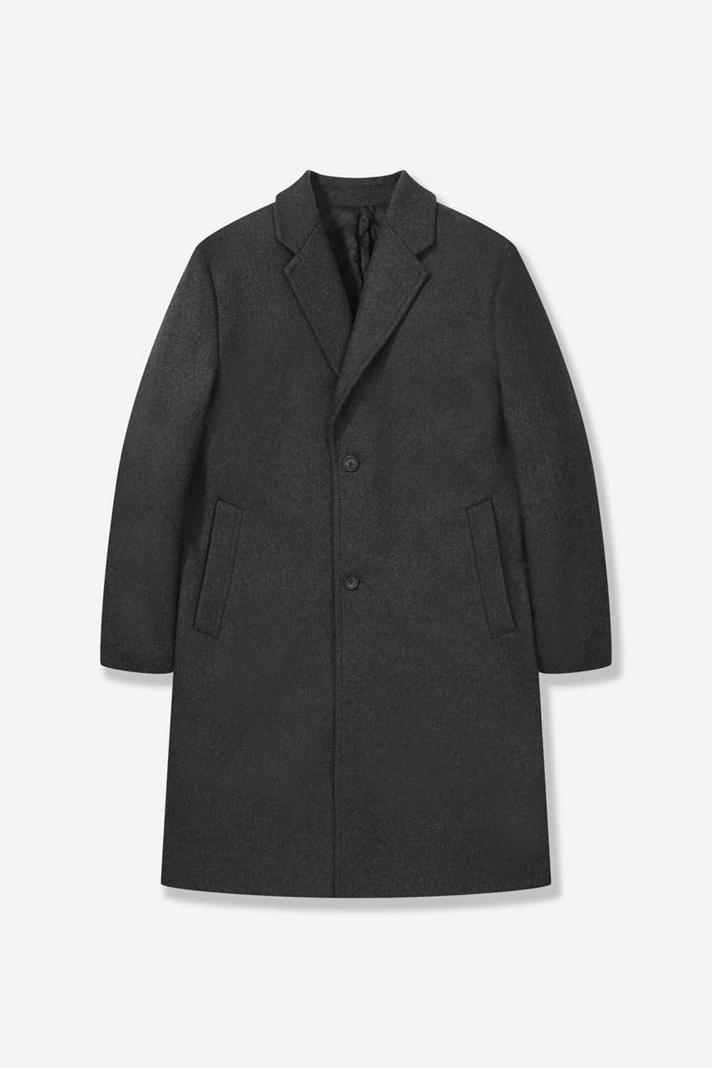 [공식몰] FORTEX 울 혼방 싱글 코트 그레이