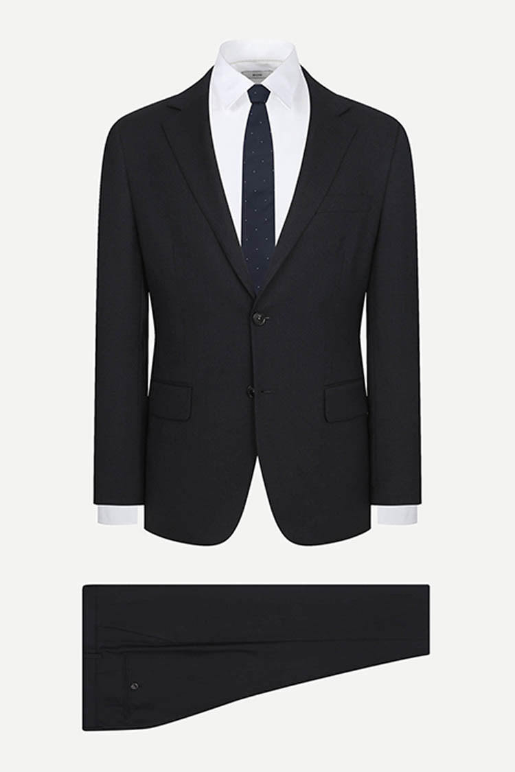 [공식몰] 울 혼방 스트레치 슈트 네이비