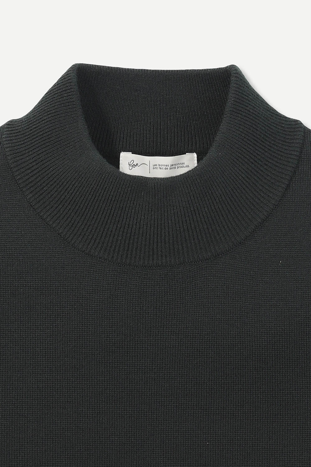 [공식몰] STANDARD 라운드 하프 터틀넥 그린