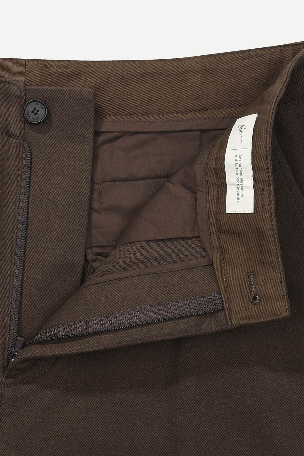 코튼 브러쉬 트윌 팬츠 브라운