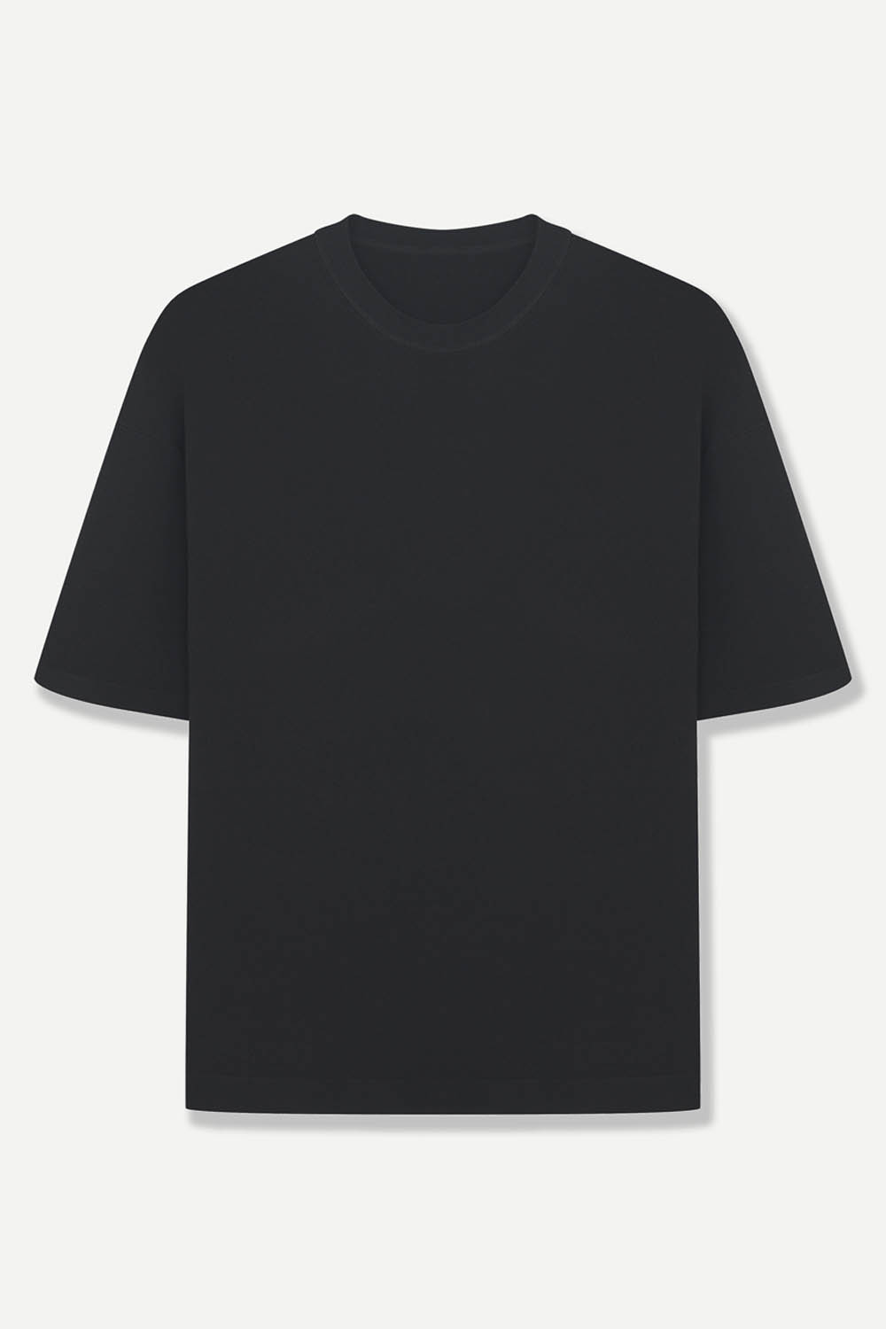 [본] 라운드 반팔 니트 블랙