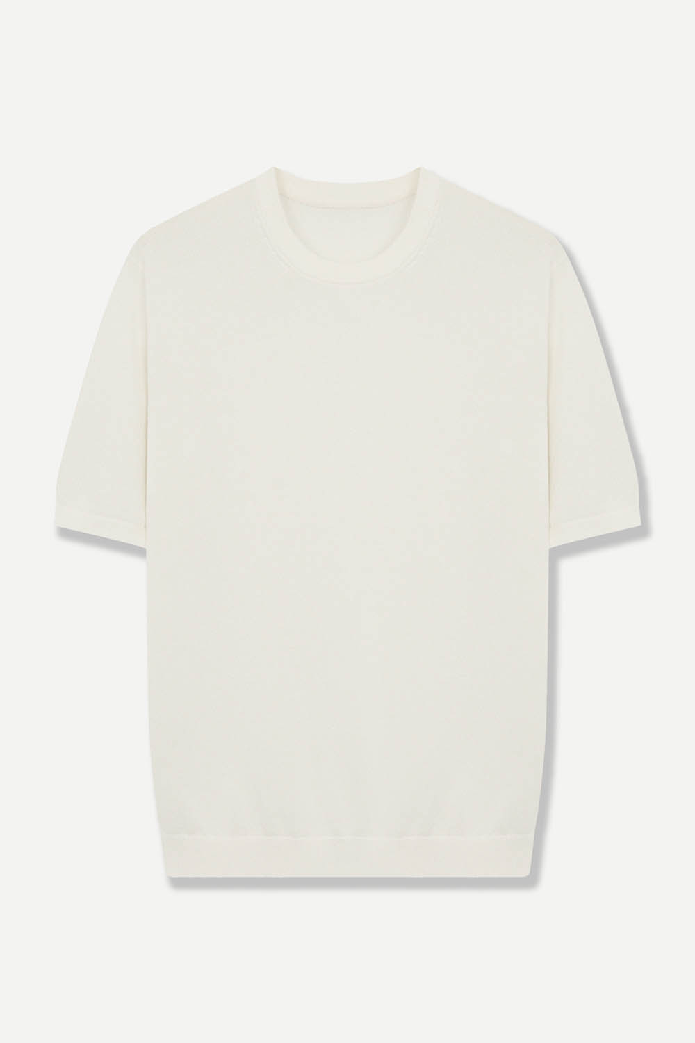 [본] 라운드 반팔 니트 아이보리