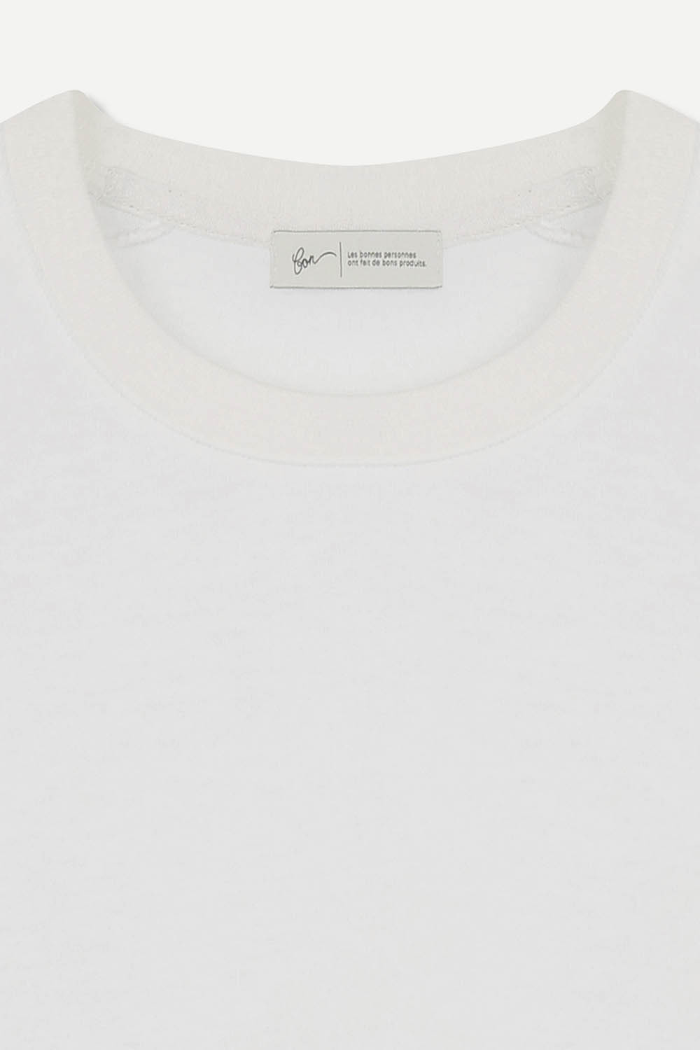 [본] Bon X Glace Chaud 소프트 코튼 베이직 티셔츠 화이트