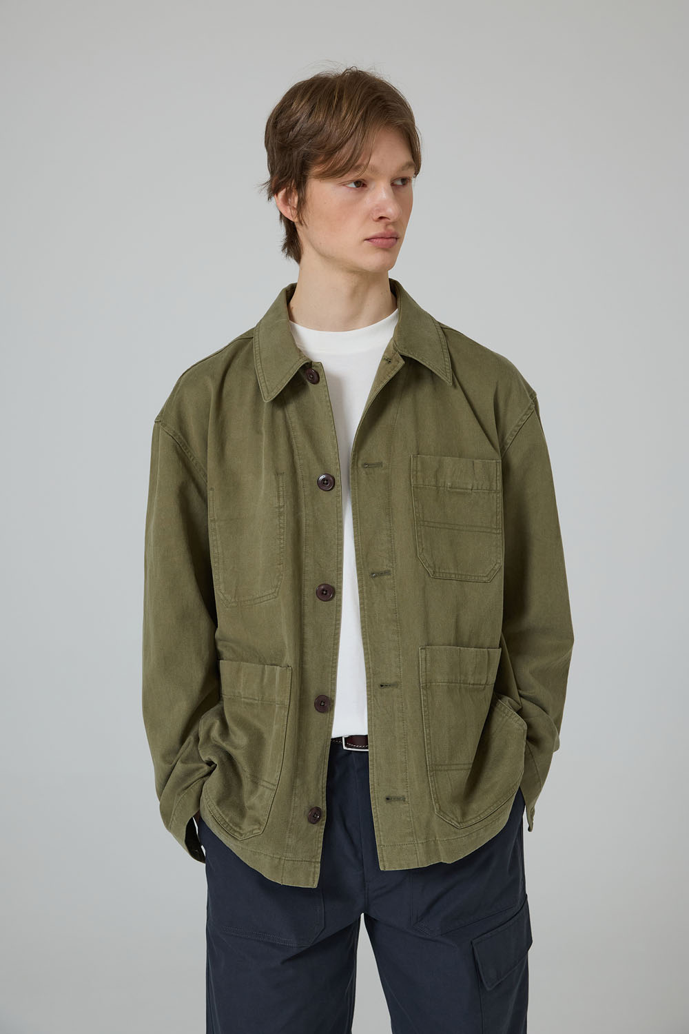 [본] 헤리티지 프렌치 워크 재킷 카키