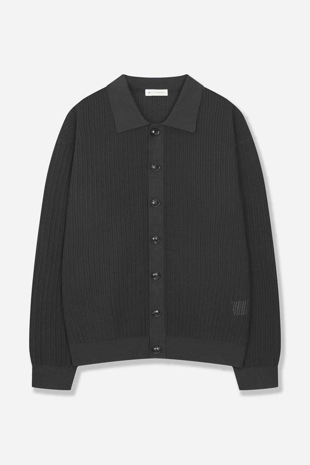 [본] 아일렛 셔츠가디건 그레이