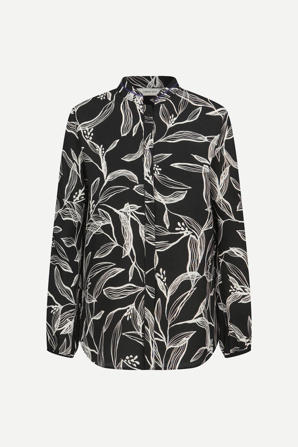 [공식몰] 페탈 볼륨 소매 블라우스 블랙