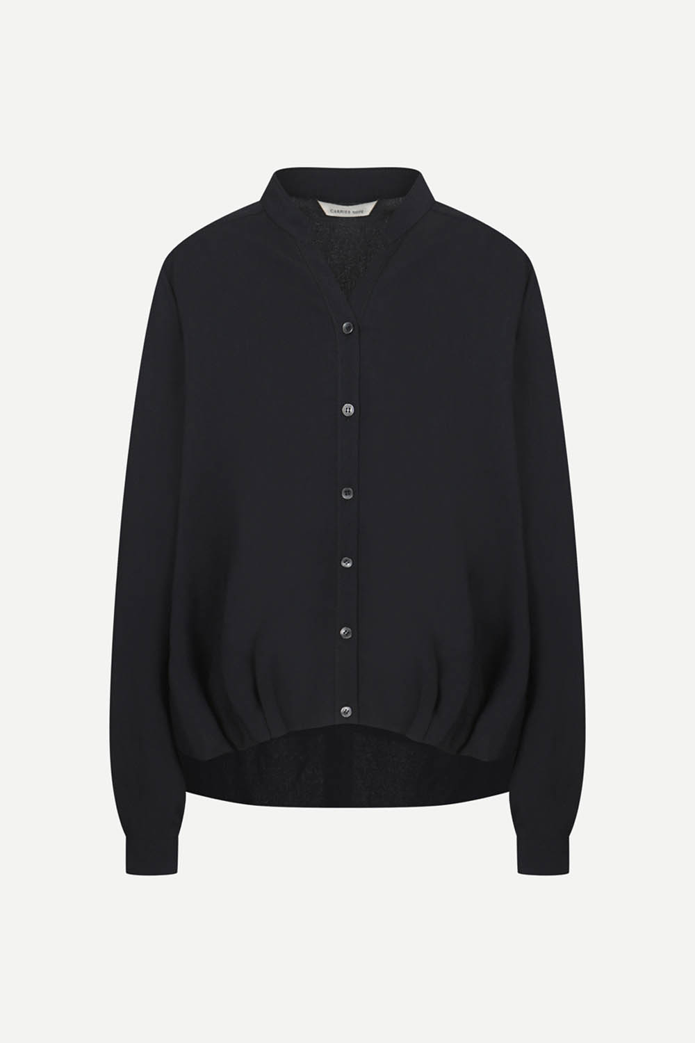 [공식몰] 피코크 브이넥 블라우스 다크 네이비