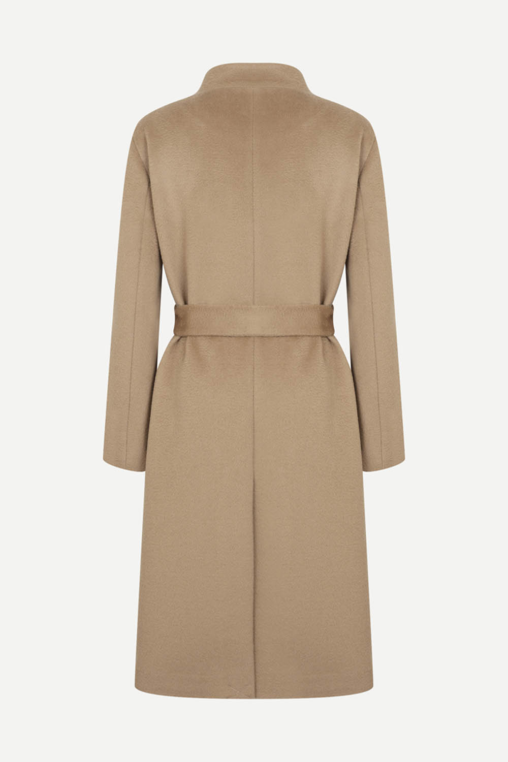 [캐리스노트] 반하이넥 벨티드 롱코트 베이지