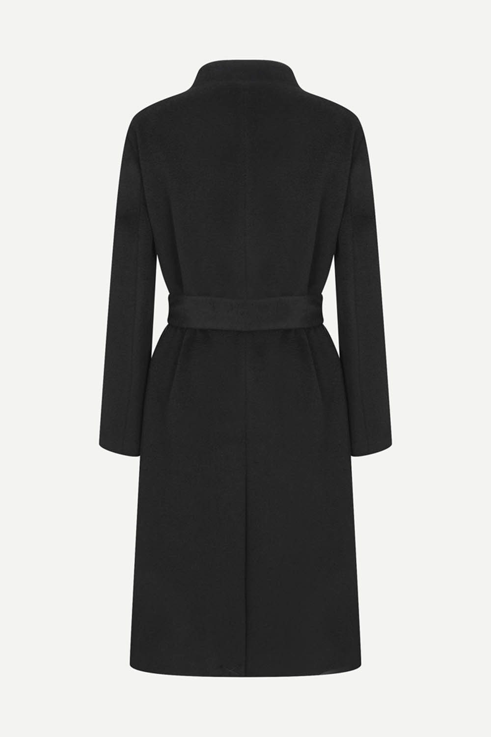 [공식몰] 반하이넥 벨티드 롱코트 블랙