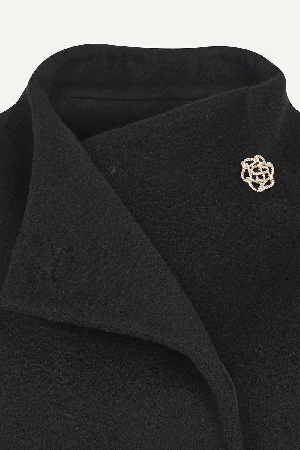 [공식몰] 반하이넥 벨티드 롱코트 블랙