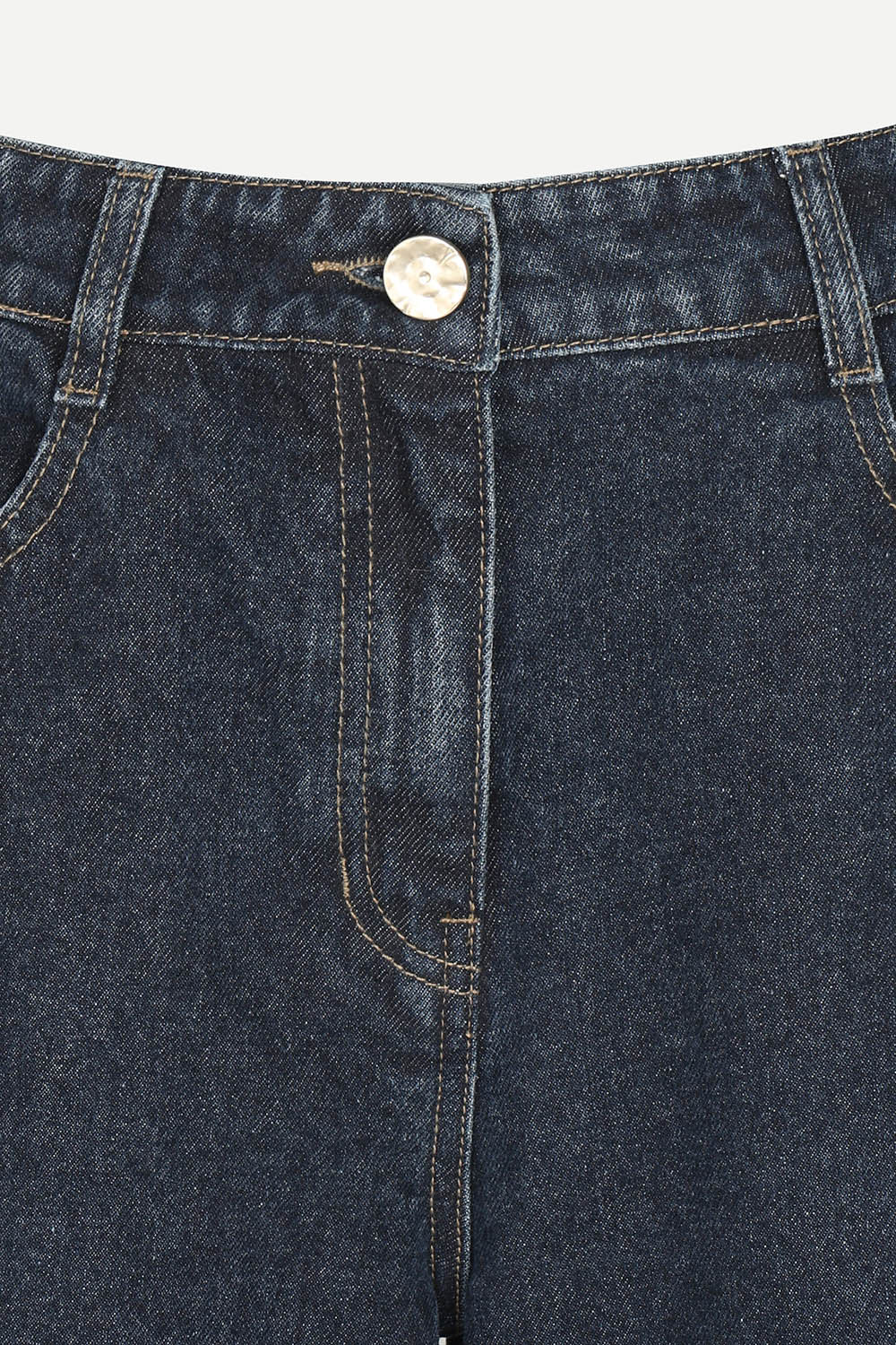 [캐리스노트] 딥인디고 와이드 난스판 데님 팬츠 블루