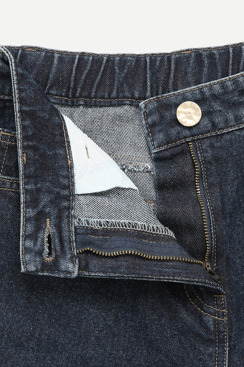 [캐리스노트] 딥인디고 와이드 난스판 데님 팬츠 블루