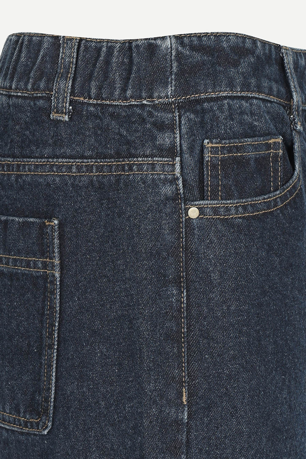 [캐리스노트] 딥인디고 와이드 난스판 데님 팬츠 블루