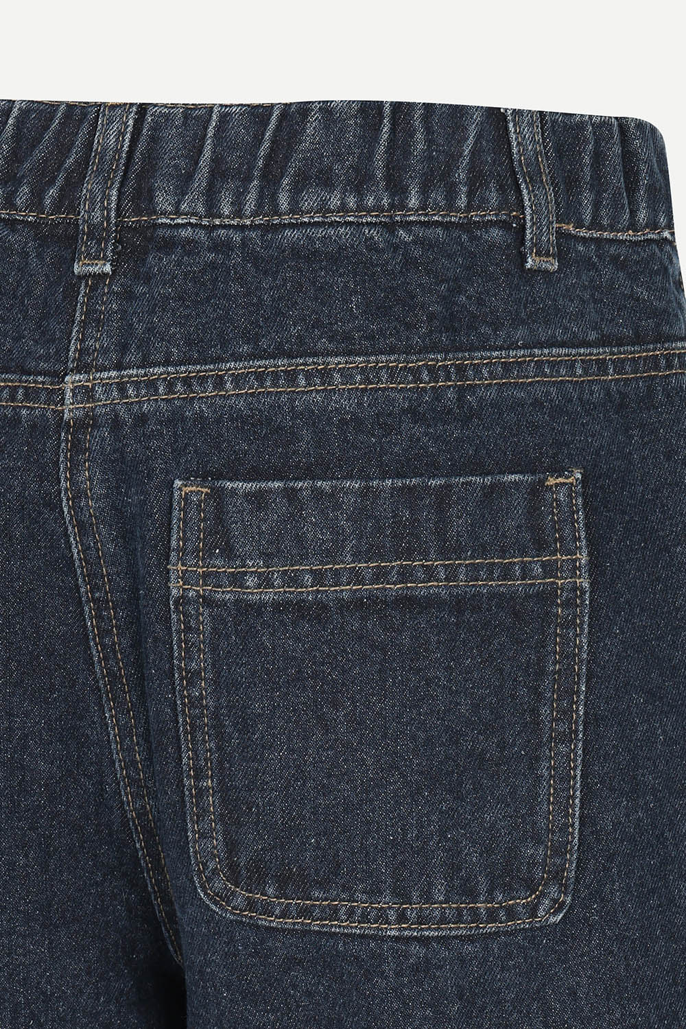 [캐리스노트] 딥인디고 와이드 난스판 데님 팬츠 블루