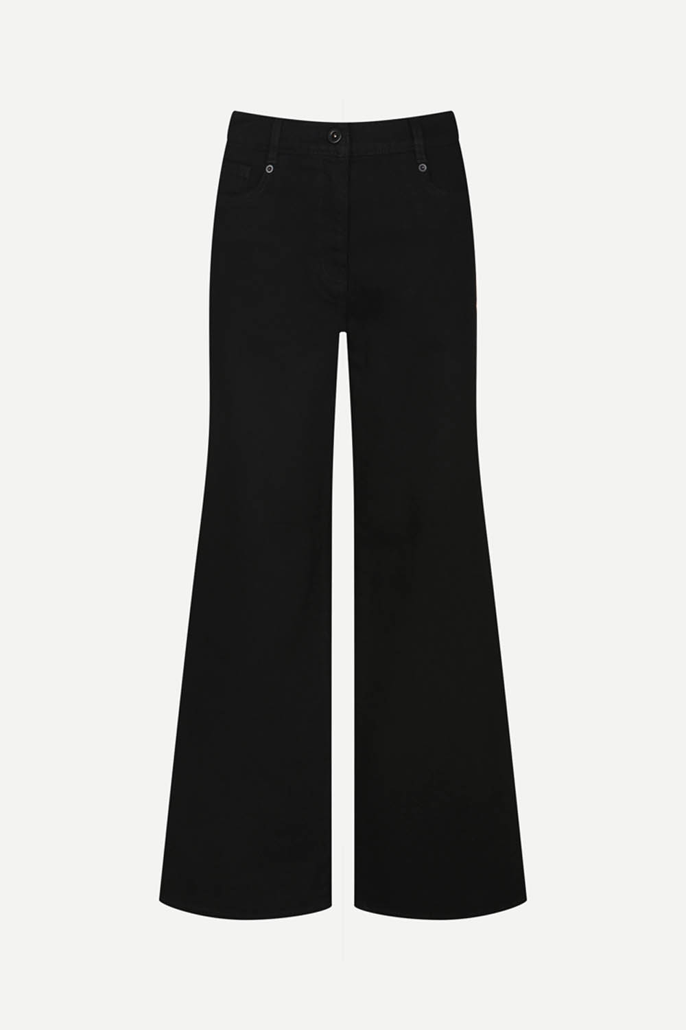 [공식몰] 기모 세미와이드 데님팬츠 블랙