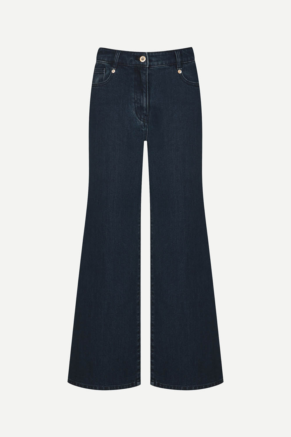 [공식몰] 기모 세미와이드 데님팬츠 인디고 데님