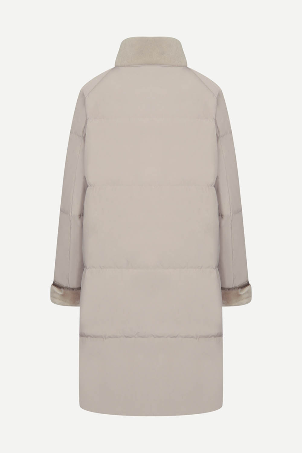 [공식몰] 양모 무스탕 넥 다운 점퍼