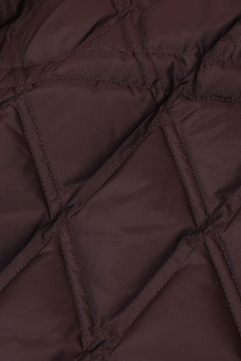 [캐리스노트] 니트 카라 퀄팅 다운 점퍼 브라운