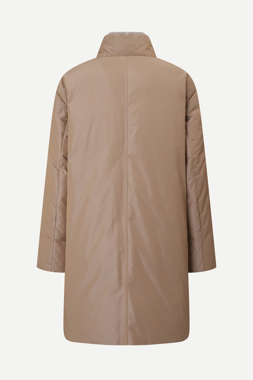 [캐리스노트] 하이넥 니트카라 구스다운 점퍼 베이지