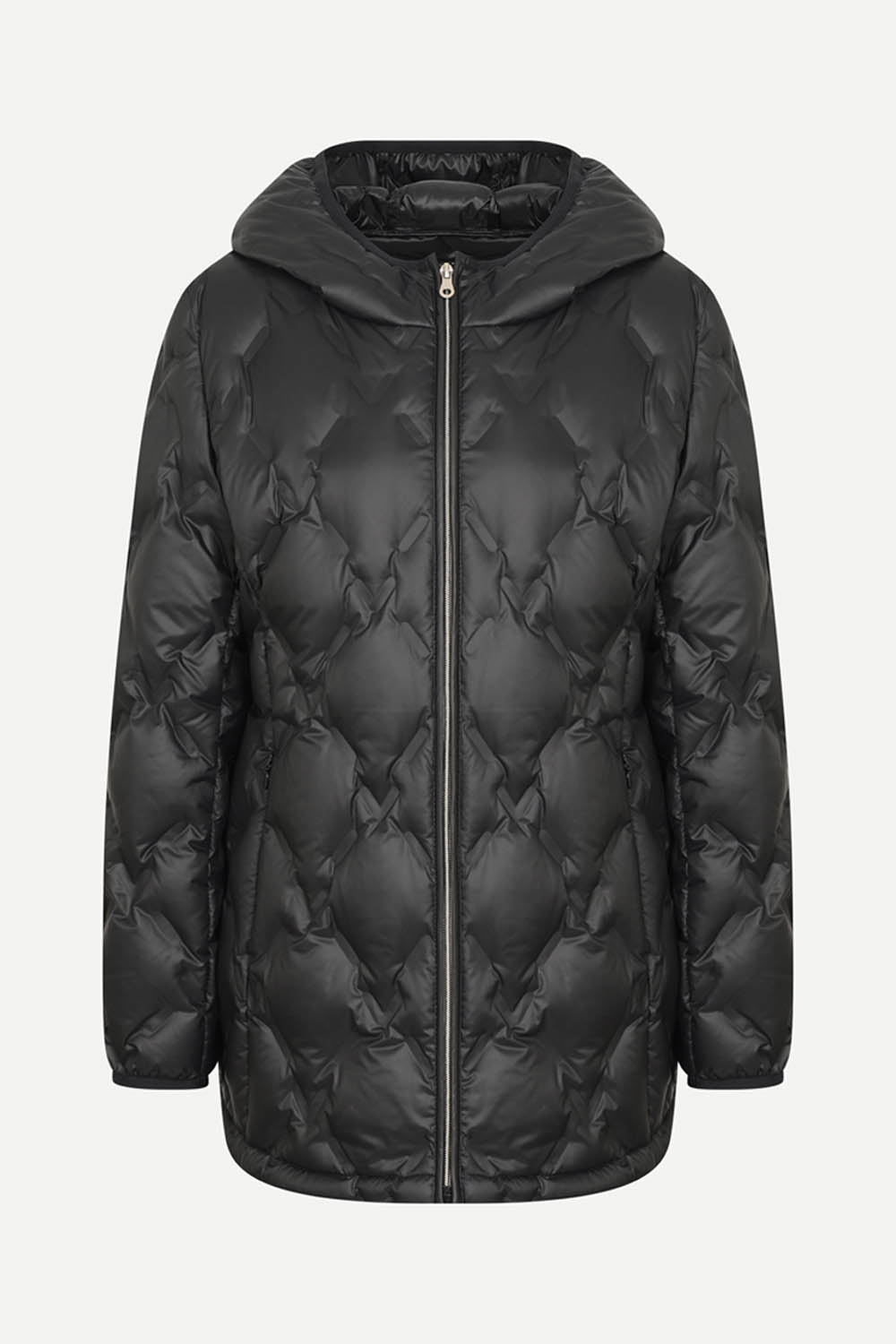 [캐리스노트] 볼륨 클래식 퀼팅 덕다운 점퍼 블랙