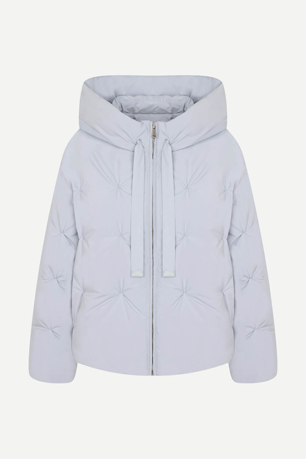 [공식몰] 디테일 포인트 후드 숏 다운 점퍼 라이트 블루