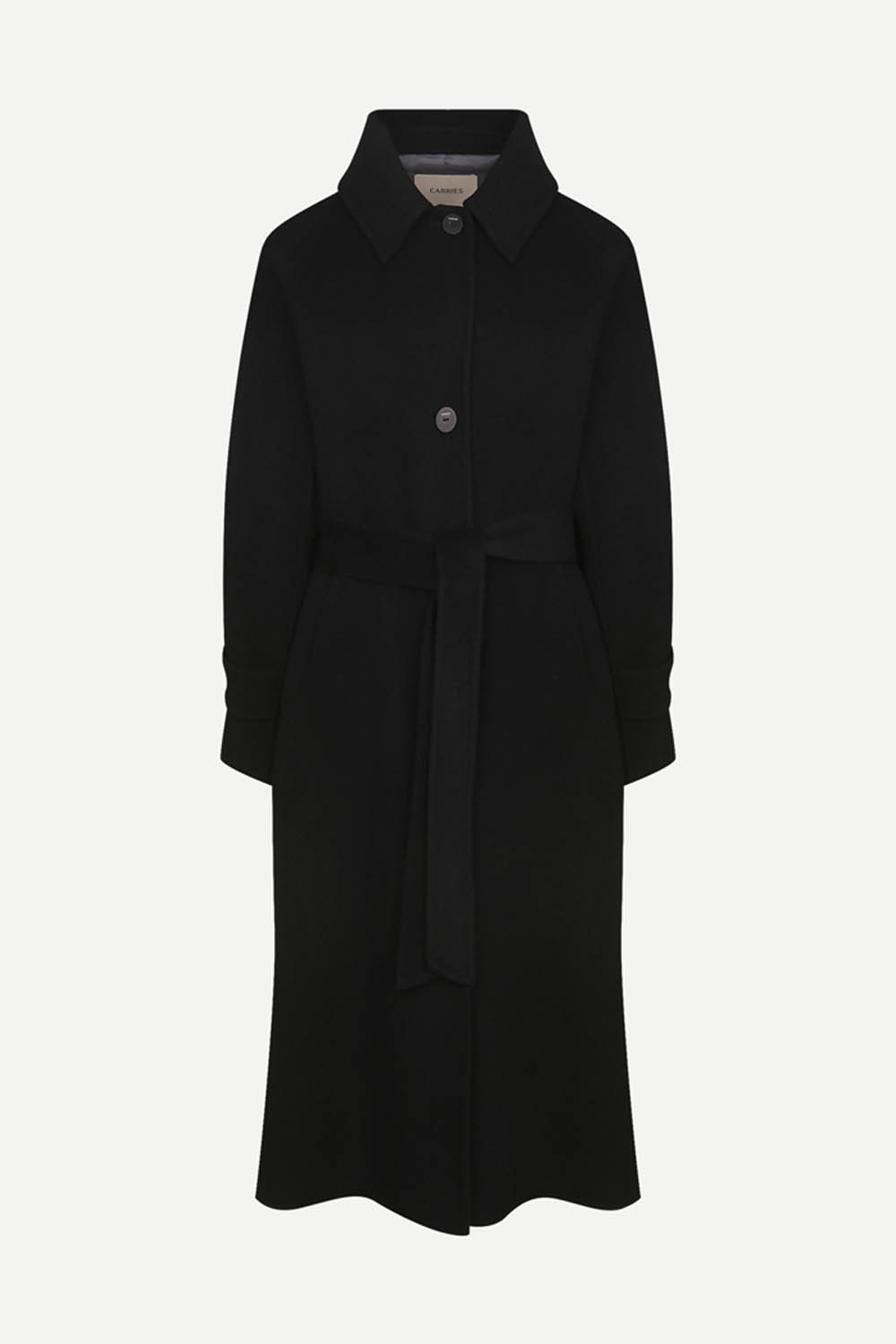 [공식몰] 까멜리아 핸드메이드 스탠카라 싱글 코트 블랙