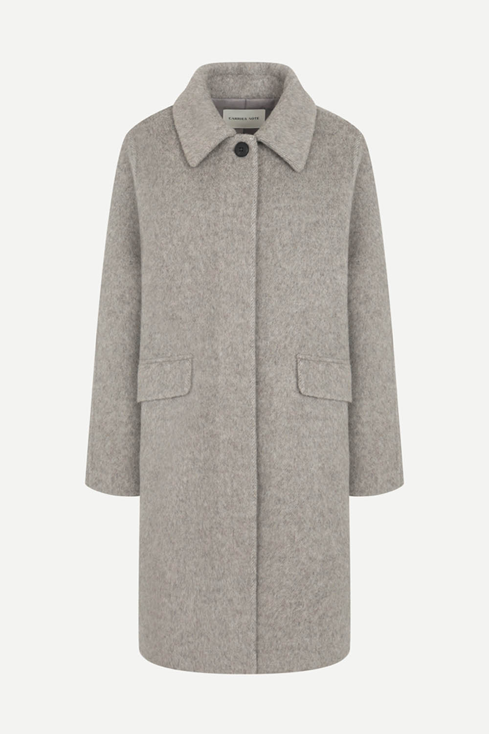 [공식몰] 핸드메이드 발마칸 코트 멜란지 브라운