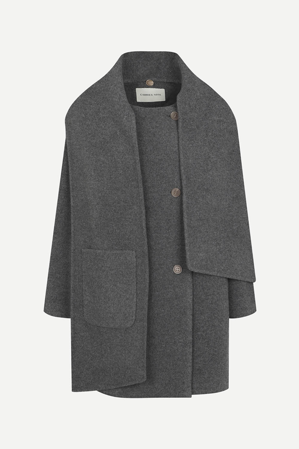 [공식몰] 머플러 세트 핸드메이드 코트 멜란지 그레이