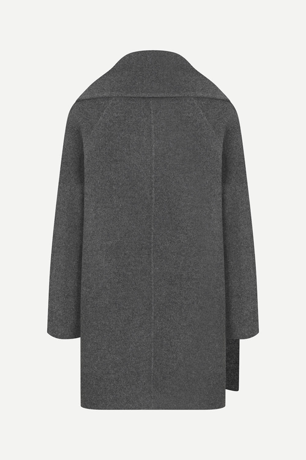 [캐리스노트] 머플러 세트 핸드메이드 코트 멜란지 그레이