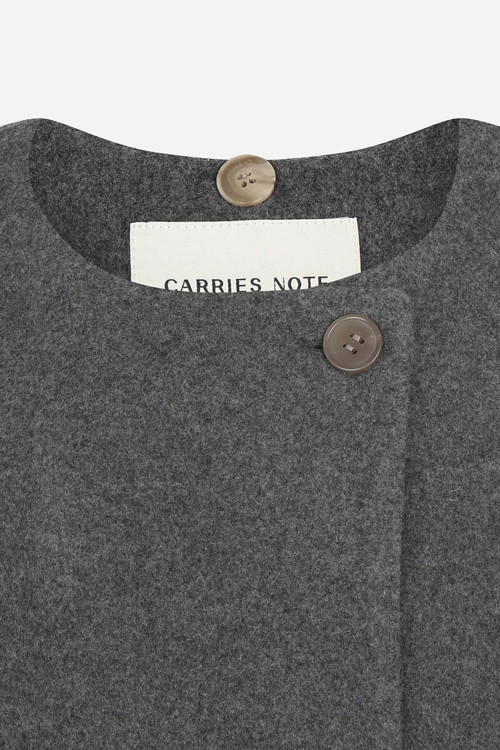 [캐리스노트] 머플러 세트 핸드메이드 코트 멜란지 그레이