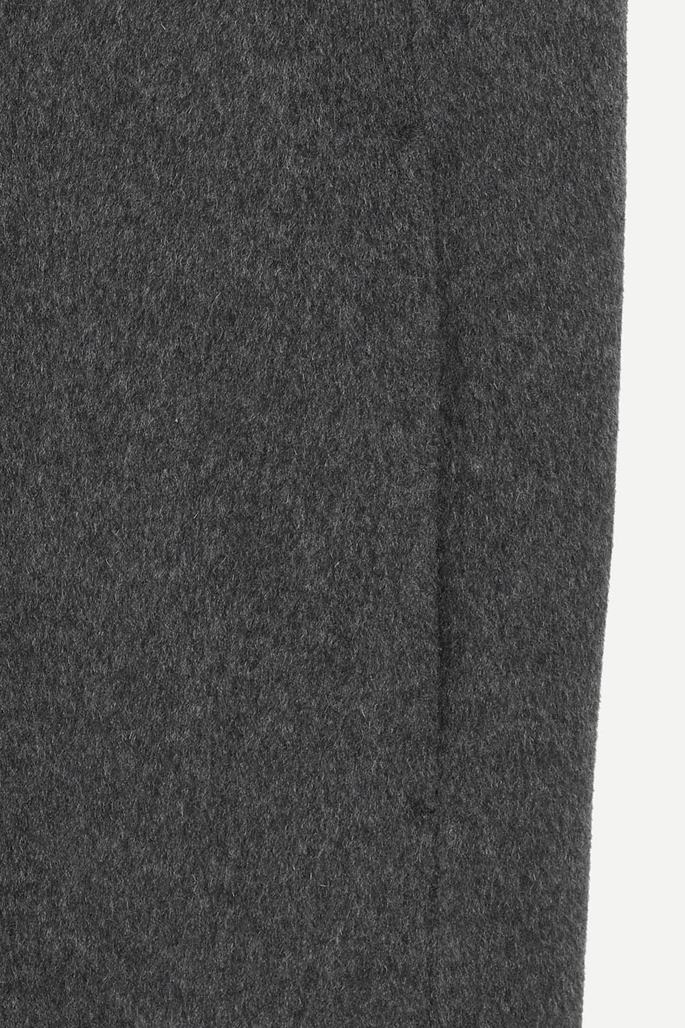 [캐리스노트] 패딩 후드 핸드메이드 롱 코트 다크 그레이