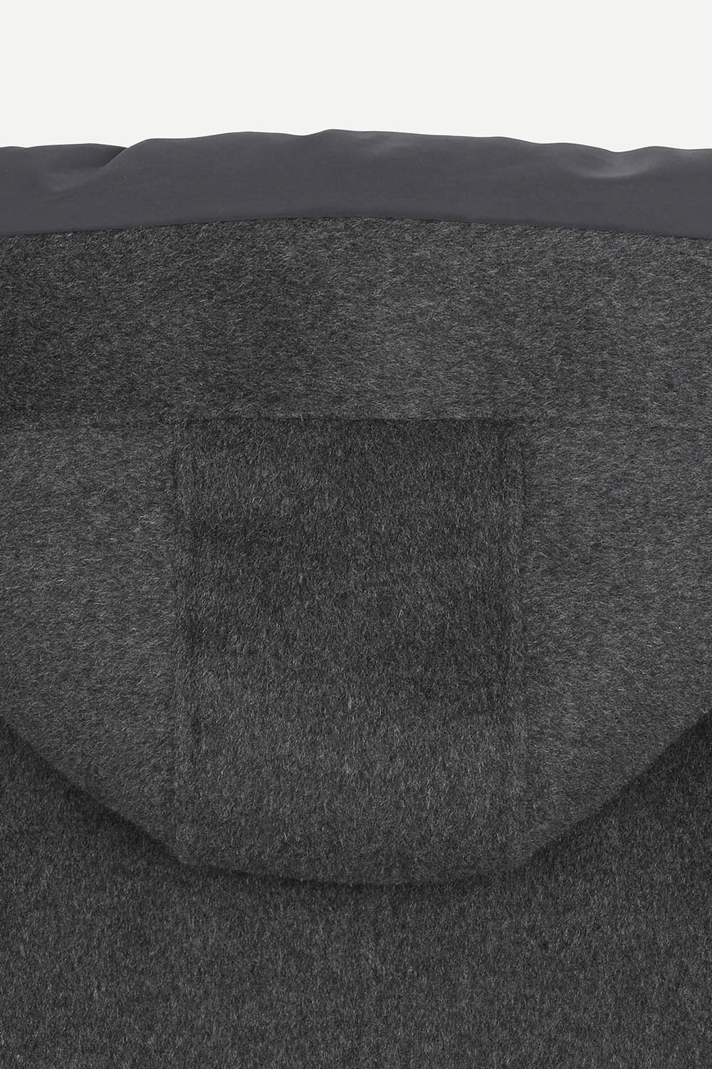 [캐리스노트] 패딩 후드 핸드메이드 롱 코트 다크 그레이