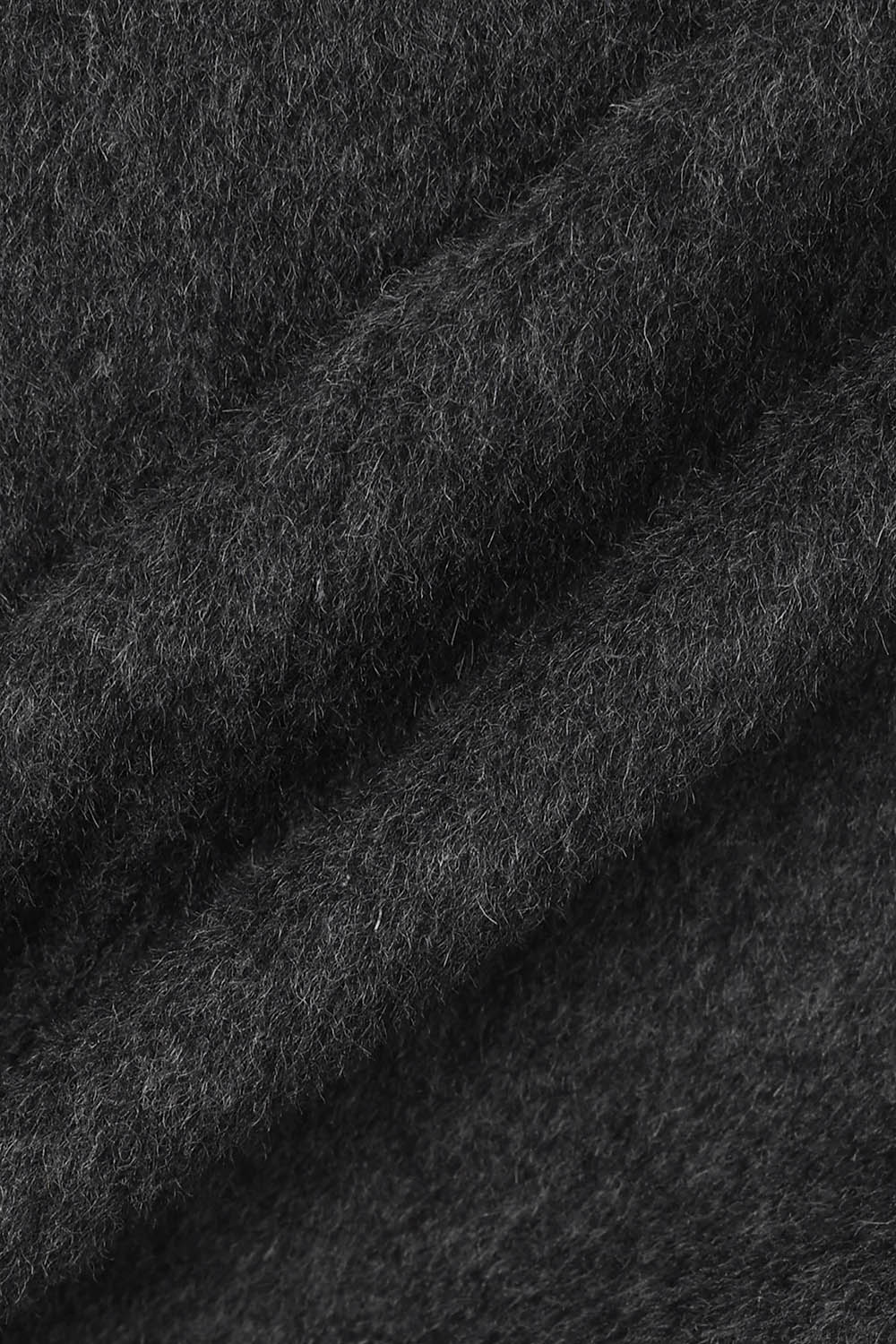 [캐리스노트] 패딩 후드 핸드메이드 롱 코트 다크 그레이